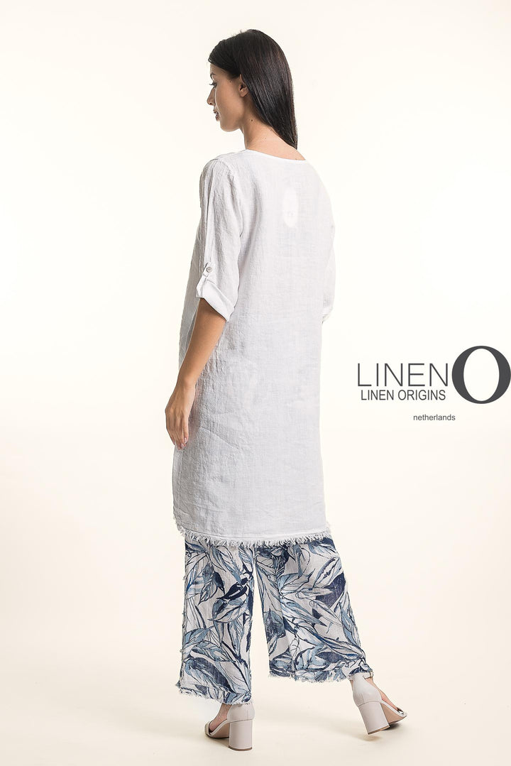 French Linen Asymmetric Tunic - Breathable Naturals | Glam & Fame Clothing
