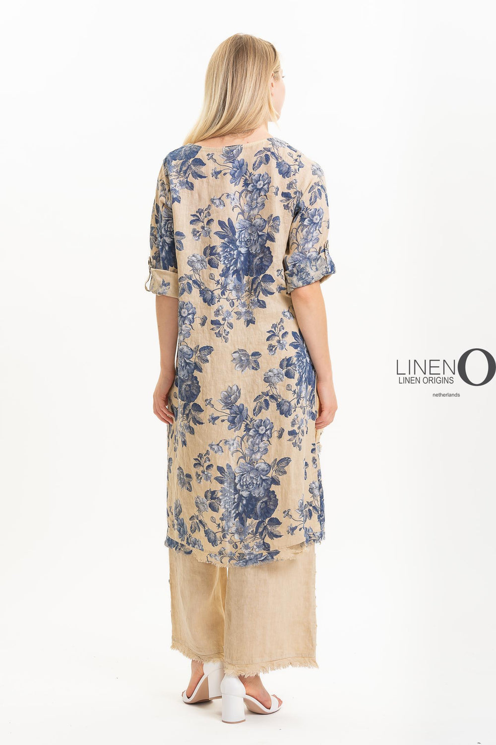 French Linen Asymmetric Tunic Print - Breathable Naturals | Glam & Fame Clothing