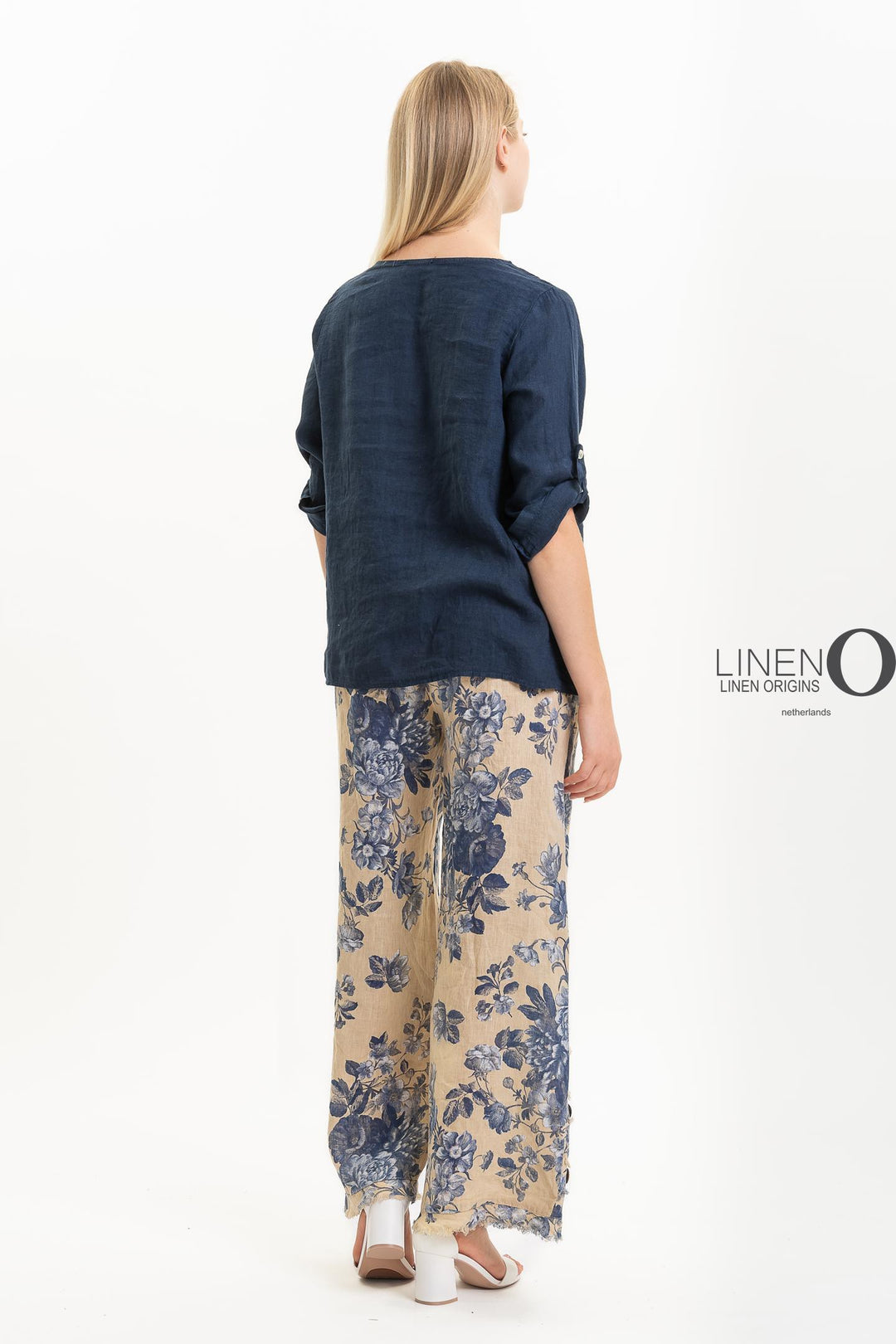 French Linen Blouse Buckle Accent - Breathable Naturals | Glam & Fame Clothing