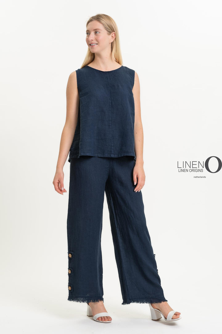 French Linen Top - Breathable Naturals | Glam & Fame Clothing