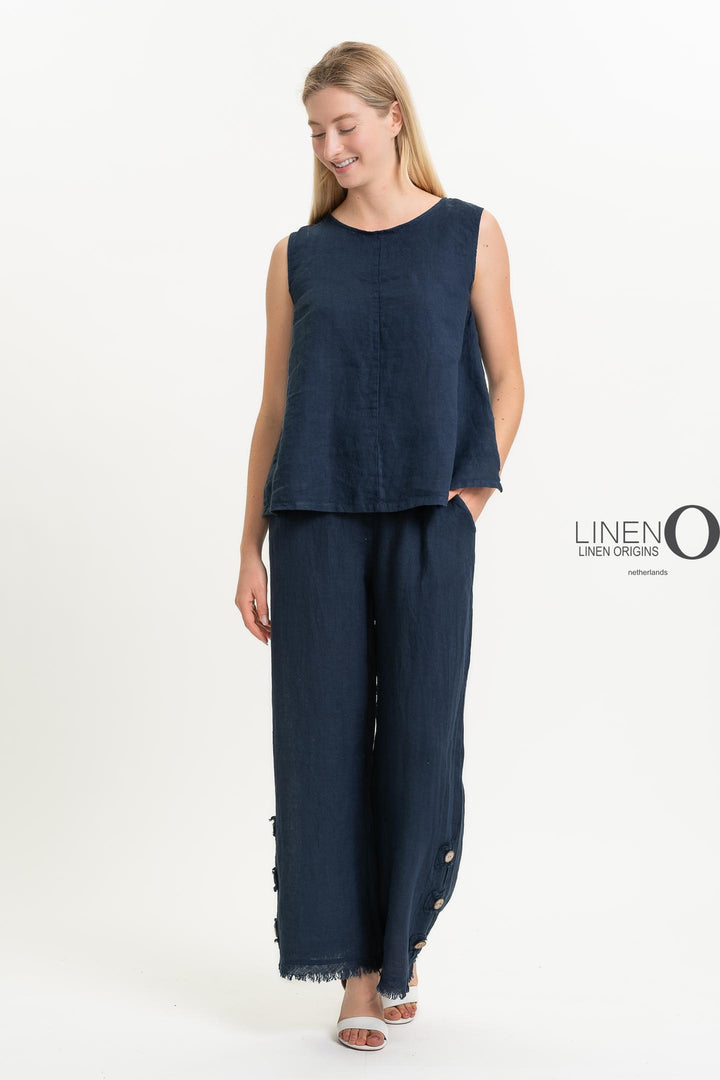 French Linen Top - Breathable Naturals | Glam & Fame Clothing