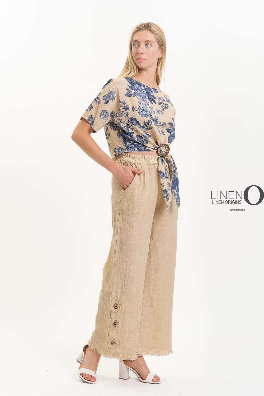 French Linen Crop Top - Breathable Naturals | Glam & Fame Clothing