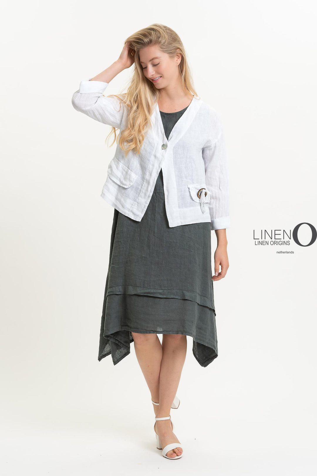 French Linen Jacket - Breathable Naturals | Glam & Fame Clothing