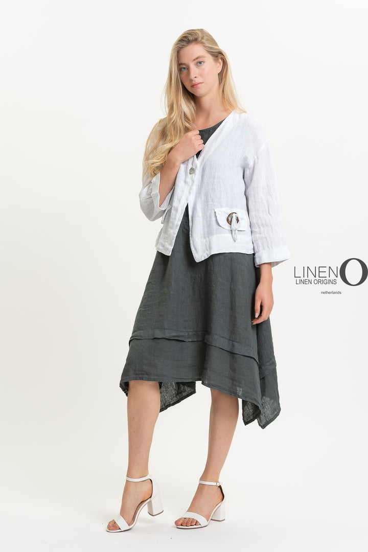 French Linen Jacket - Breathable Naturals | Glam & Fame Clothing