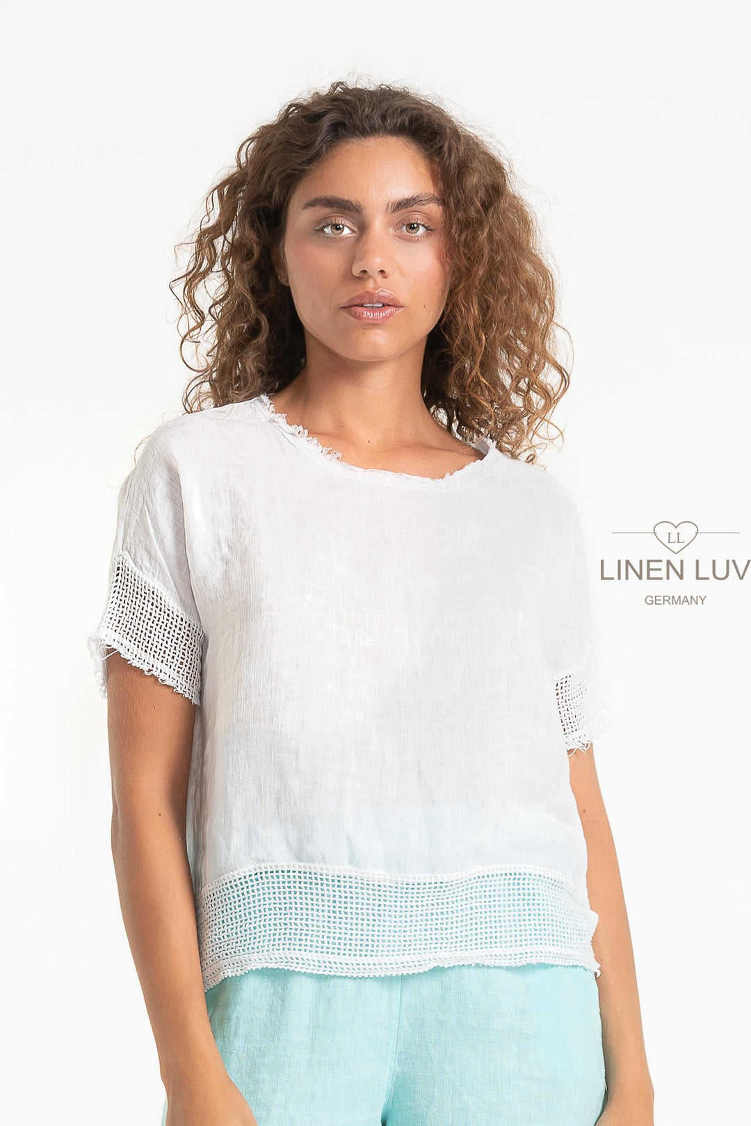 French Linen Blouse Raw Edge - Breathable Naturals | Glam & Fame Clothing