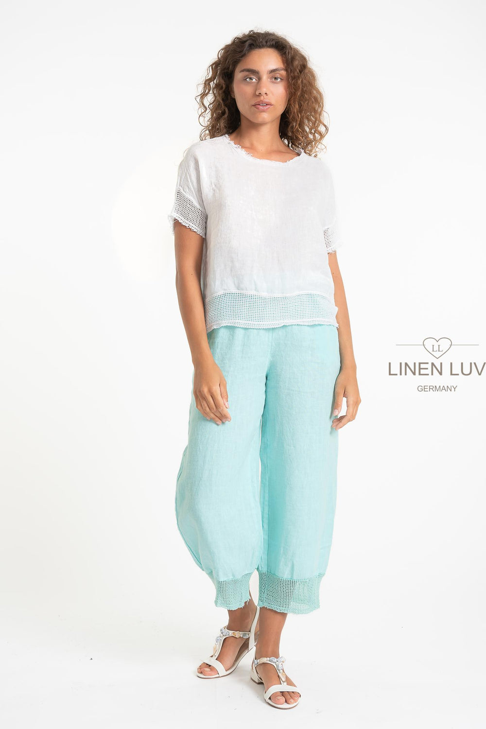 French Linen Blouse Raw Edge - Breathable Naturals | Glam & Fame Clothing