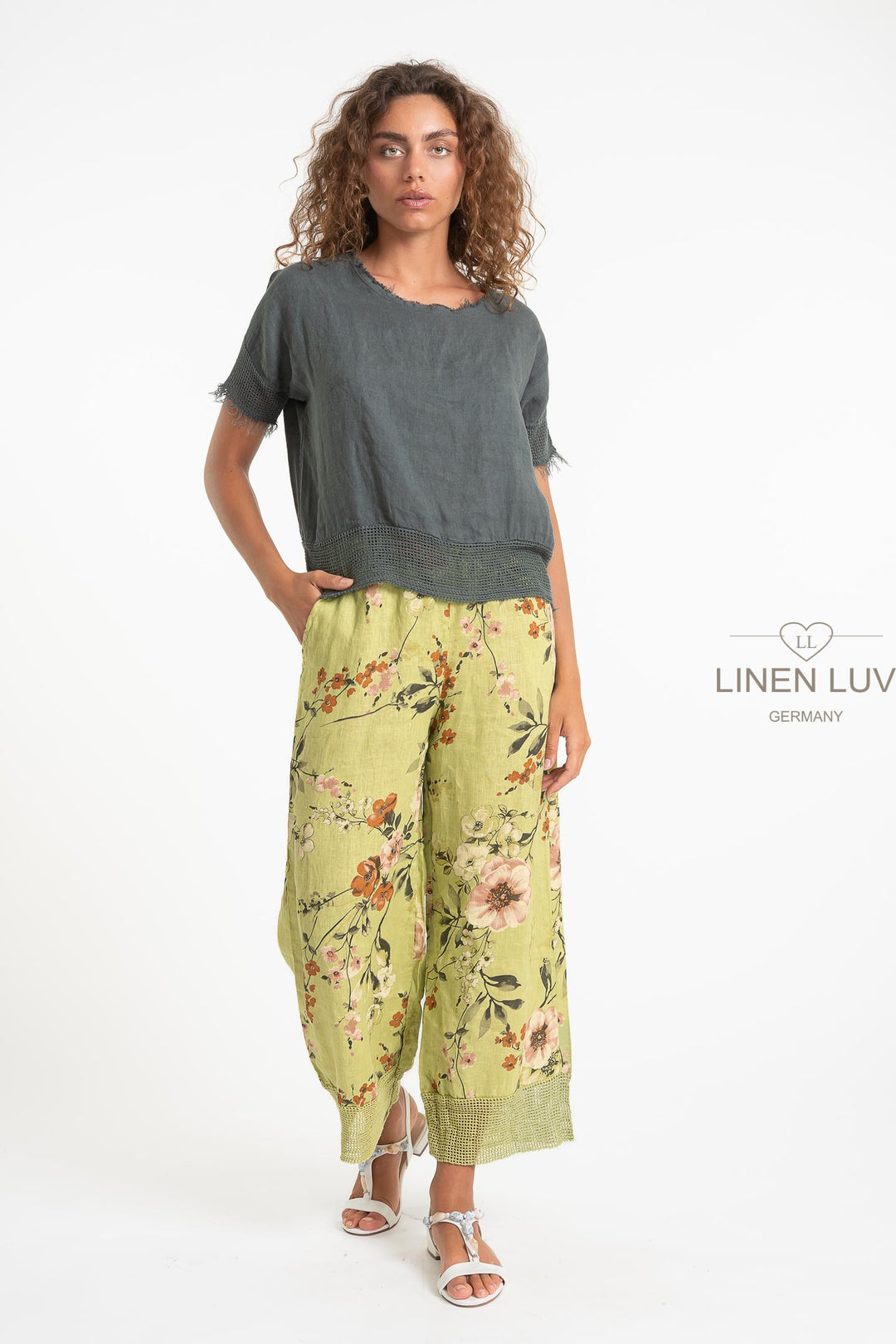 French Linen Blouse Raw Edge - Breathable Naturals | Glam & Fame Clothing