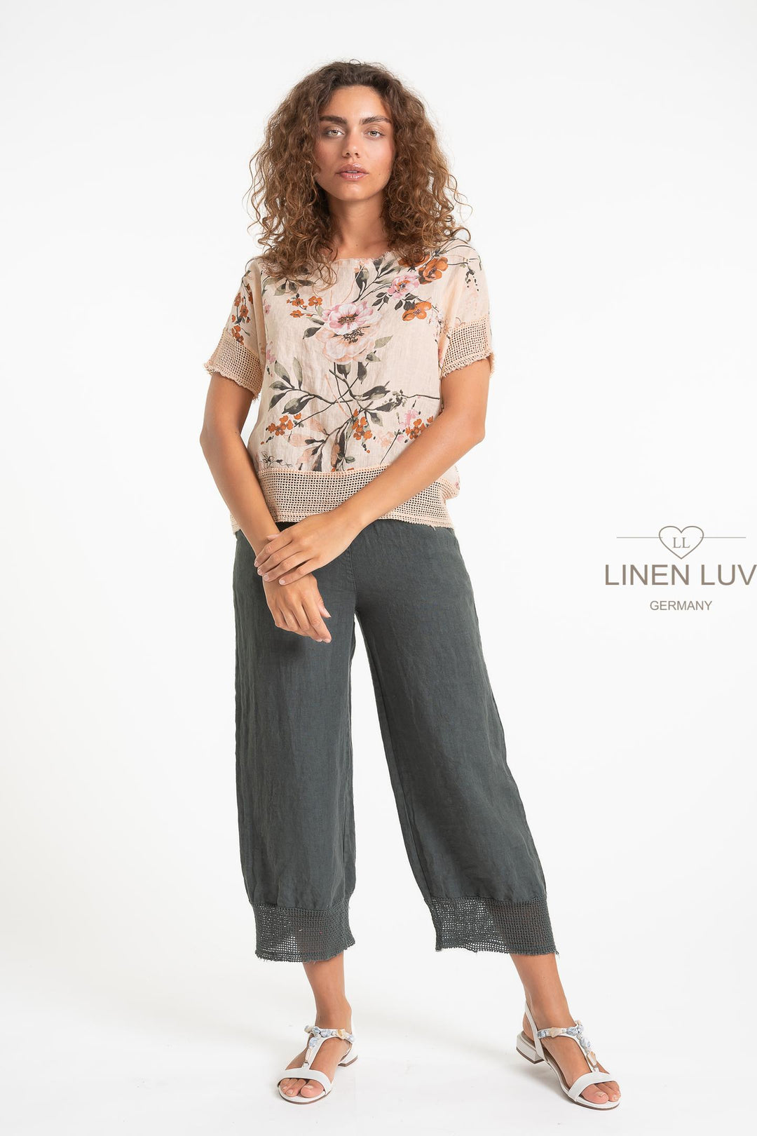 French Linen Blouse Raw Edge - Breathable Naturals | Glam & Fame Clothing