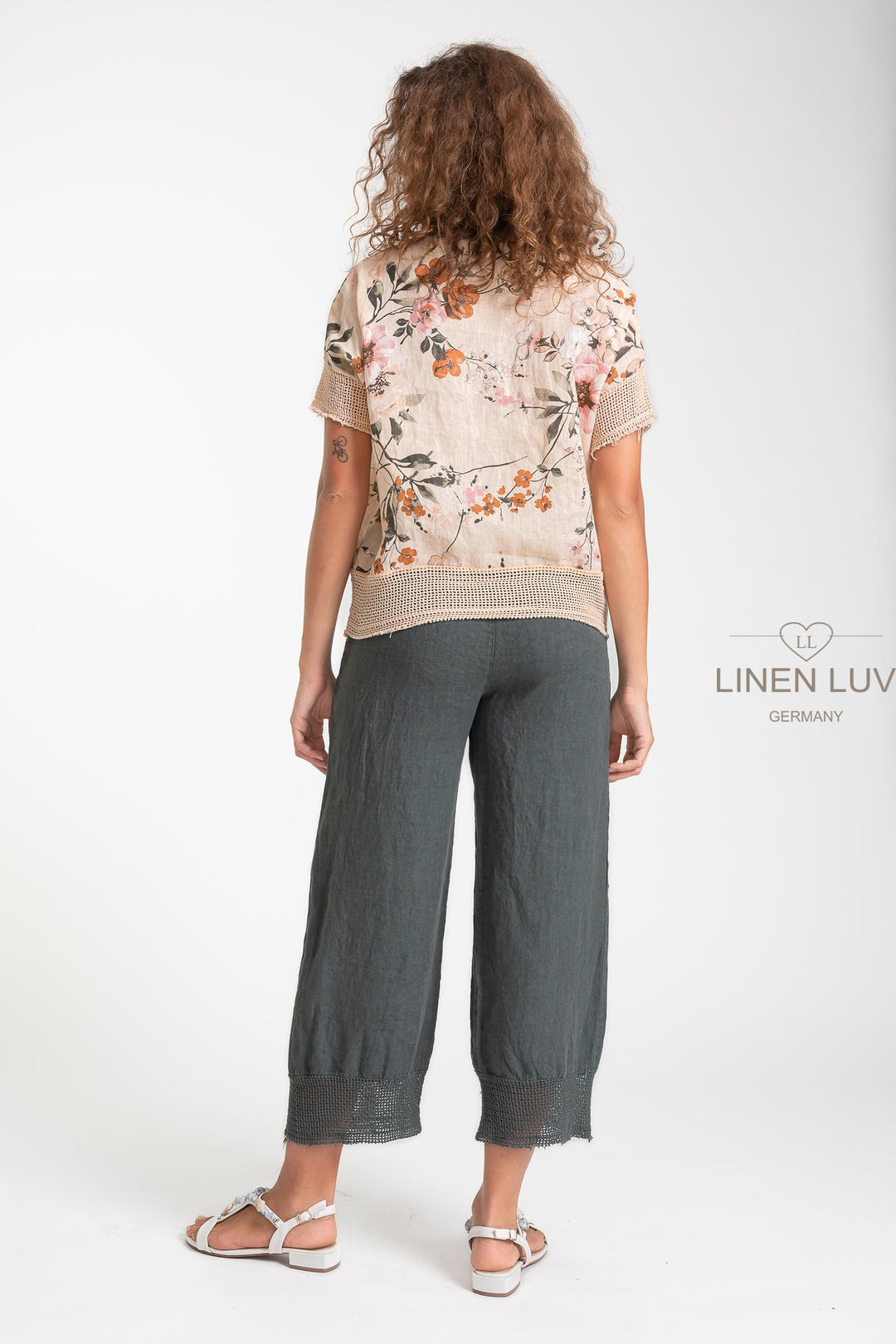 French Linen Blouse Raw Edge - Breathable Naturals | Glam & Fame Clothing