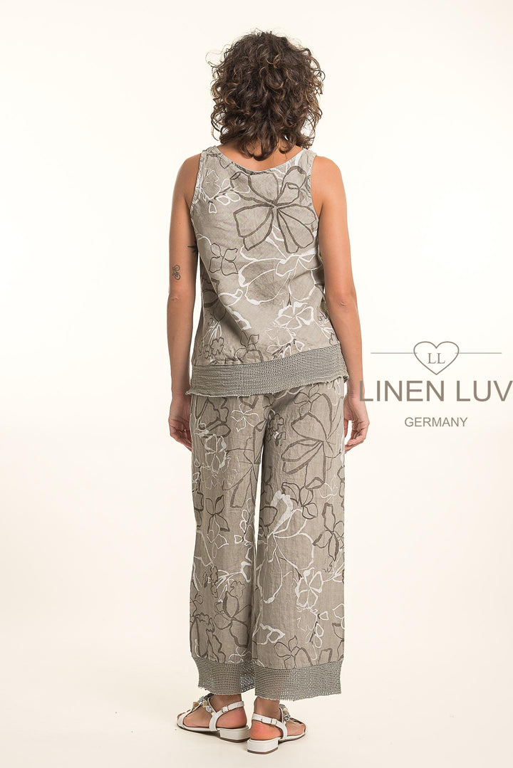 French Linen Shell Print Texture Accent - Breathable Naturals | Glam & Fame Clothing