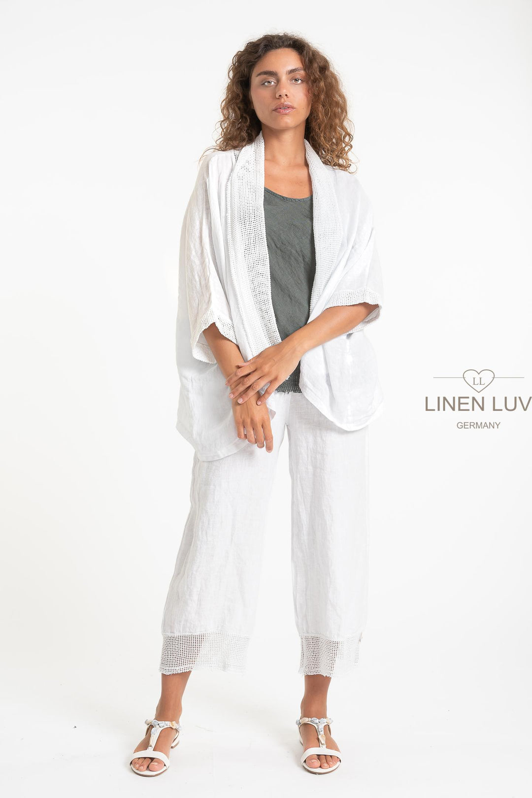 French Linen Short Duster Cardi - Breathable Naturals | Glam & Fame Clothing