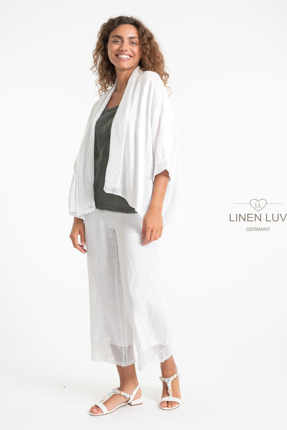 French Linen Short Duster Cardi - Breathable Naturals | Glam & Fame Clothing