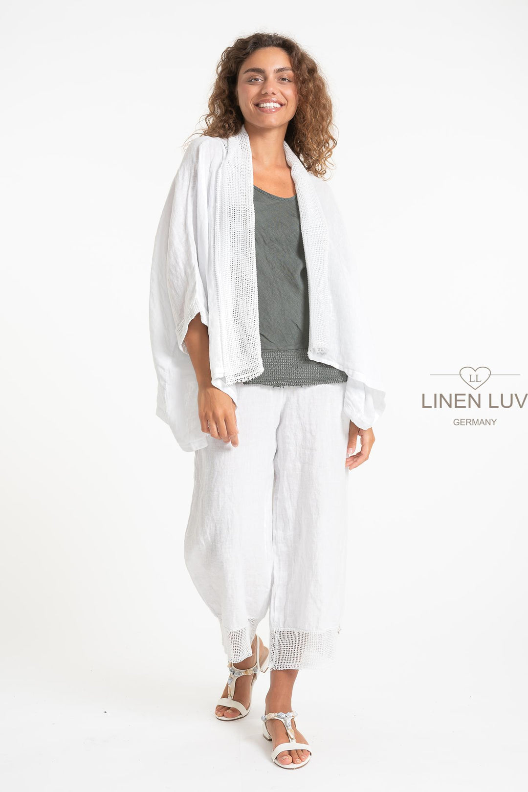 French Linen Short Duster Cardi - Breathable Naturals | Glam & Fame Clothing