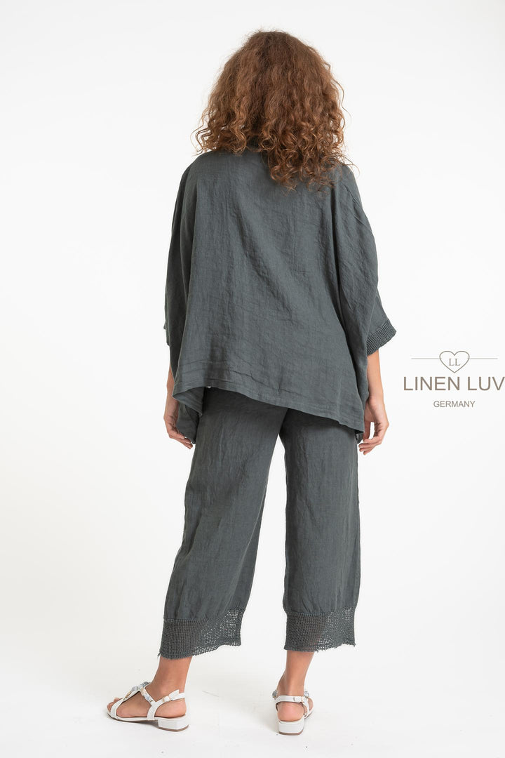 French Linen Short Duster Cardi - Breathable Naturals | Glam & Fame Clothing