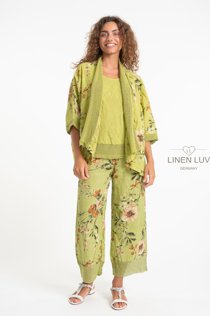 French Linen Short Duster Cardi
