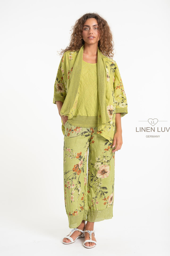 French Linen Short Duster Cardi