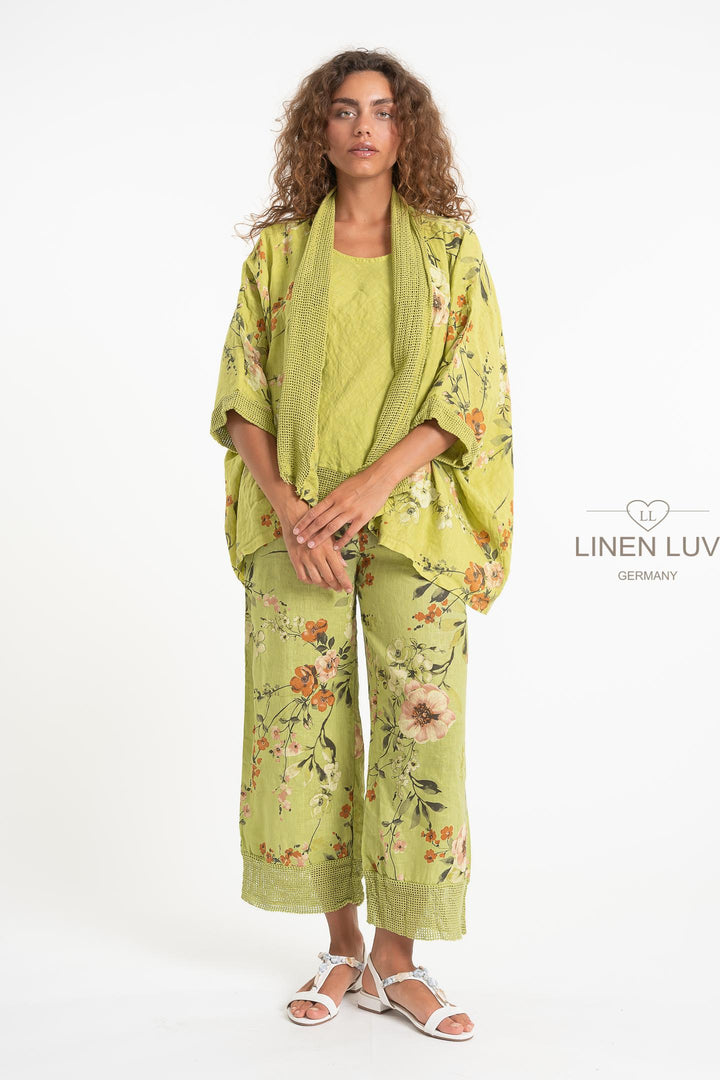 French Linen Short Duster Cardi