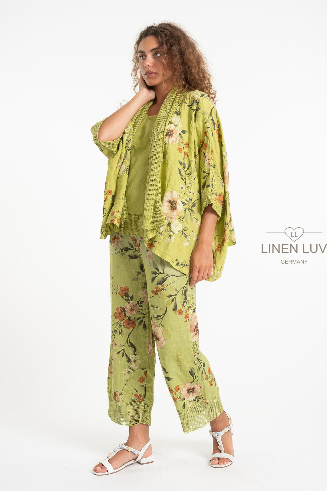 French Linen Short Duster Cardi