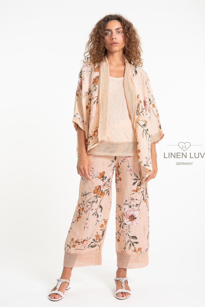 French Linen Short Duster Cardi - Breathable Naturals | Glam & Fame Clothing