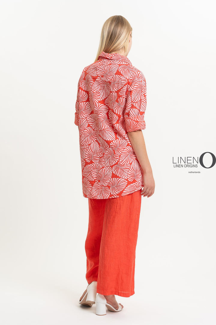 French Linen Shirt Print - Breathable Naturals | Glam & Fame Clothing