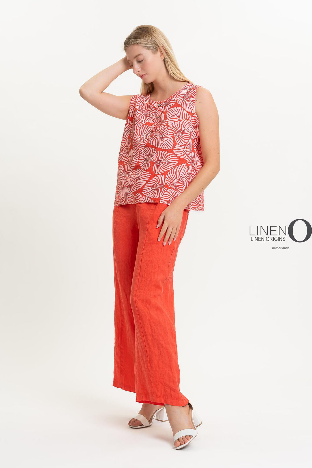French Linen Sleeveless Top - Breathable Naturals | Glam & Fame Clothing