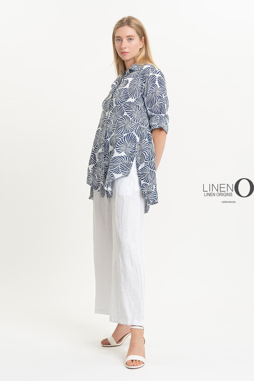 French Linen Shirt Print - Breathable Naturals | Glam & Fame Clothing