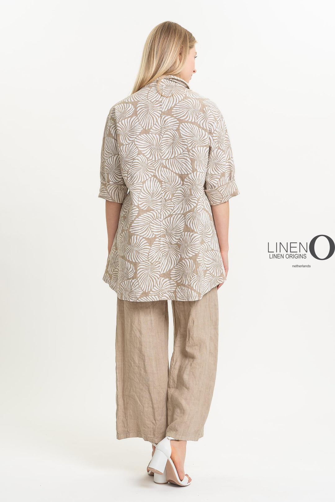 French Linen Shirt Print - Breathable Naturals | Glam & Fame Clothing