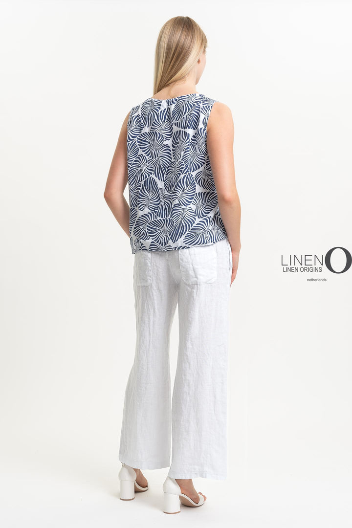 French Linen Sleeveless Top - Breathable Naturals | Glam & Fame Clothing