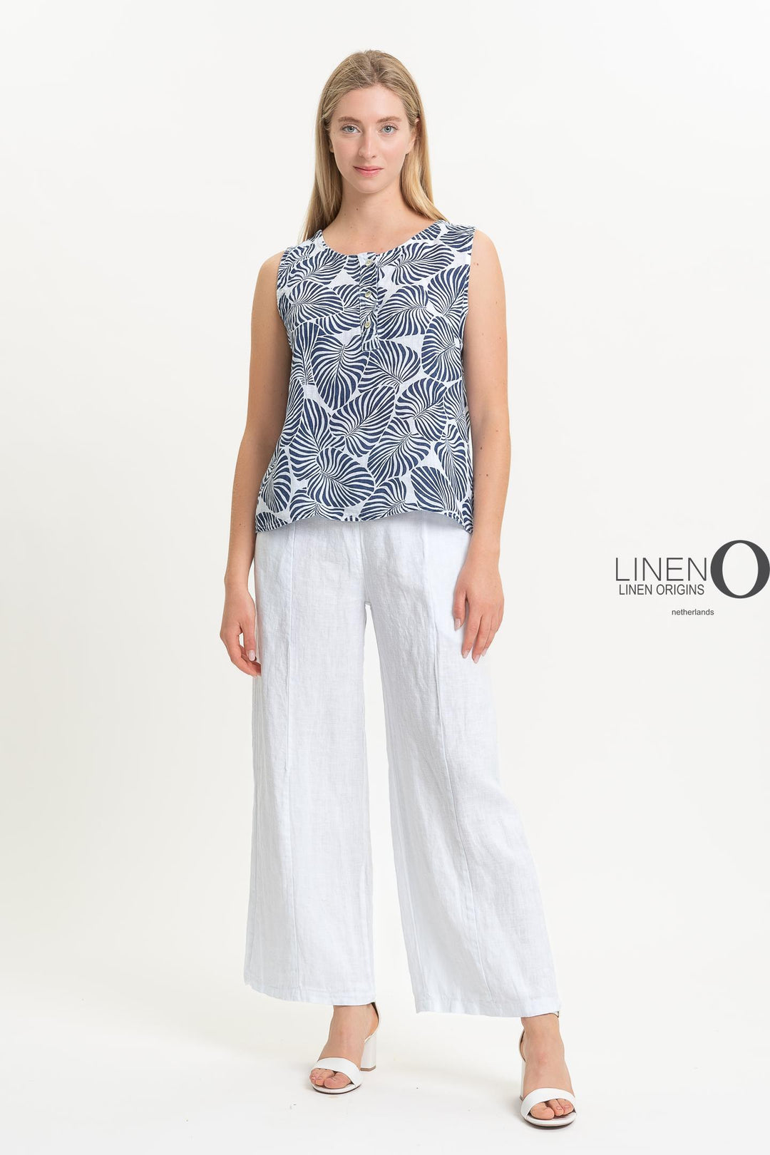 French Linen Sleeveless Top - Breathable Naturals | Glam & Fame Clothing