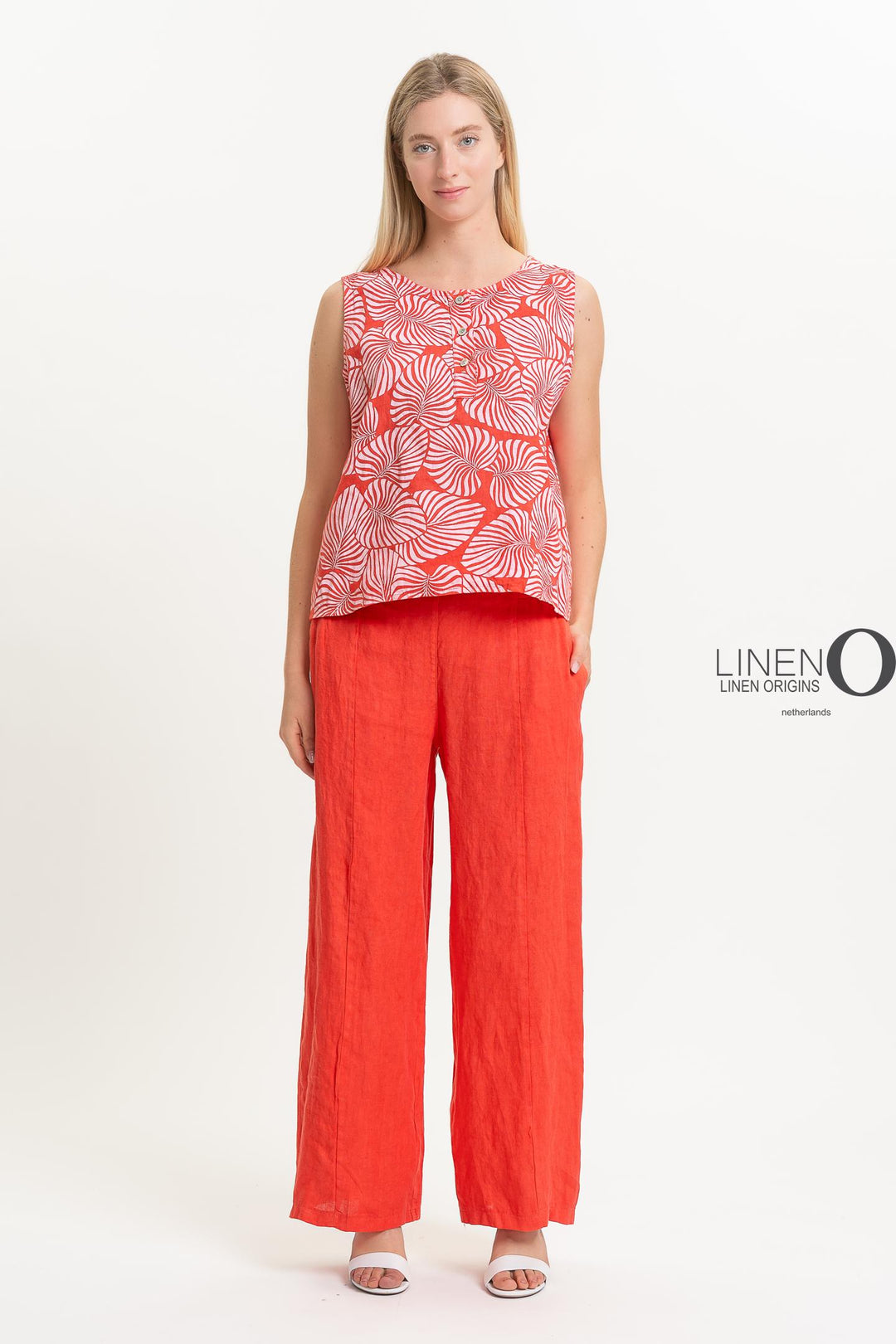 French Linen Sleeveless Top - Breathable Naturals | Glam & Fame Clothing