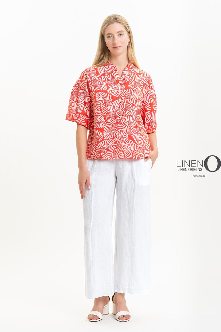 Premium French Linen Blouse Print