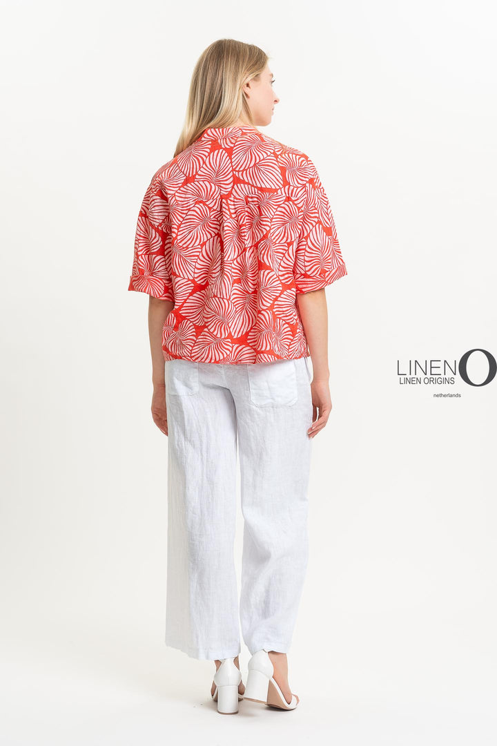 Premium French Linen Blouse Print