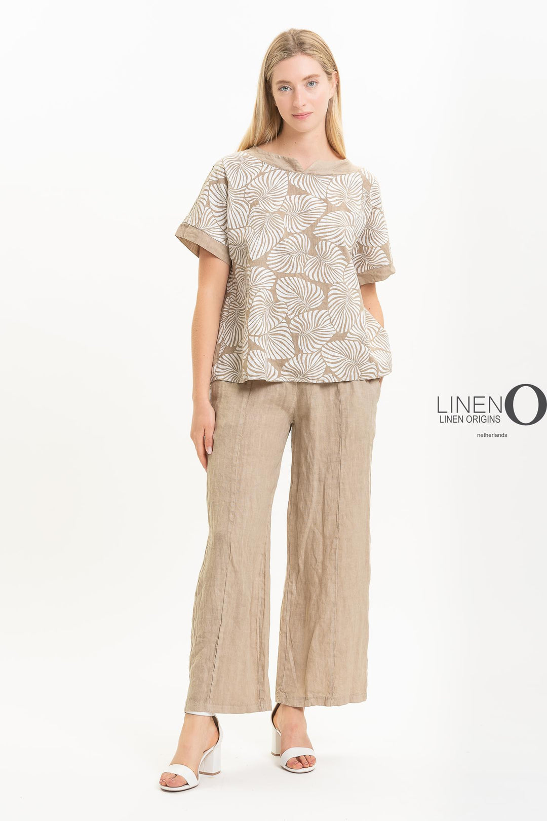 Premium French Linen Blouse Print