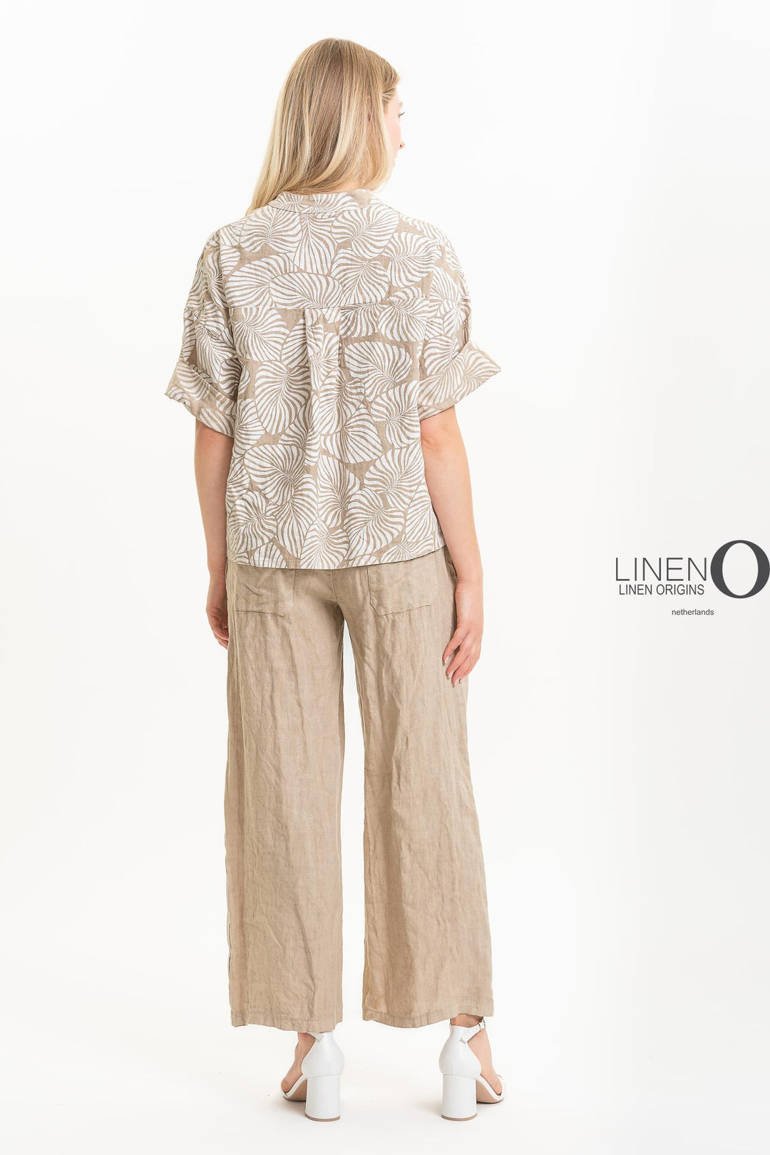 Premium French Linen Blouse Print
