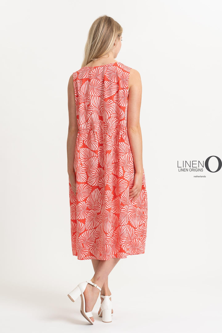 French Linen Dress V-Neck Midi Shift - Breathable Naturals | Glam & Fame Clothing