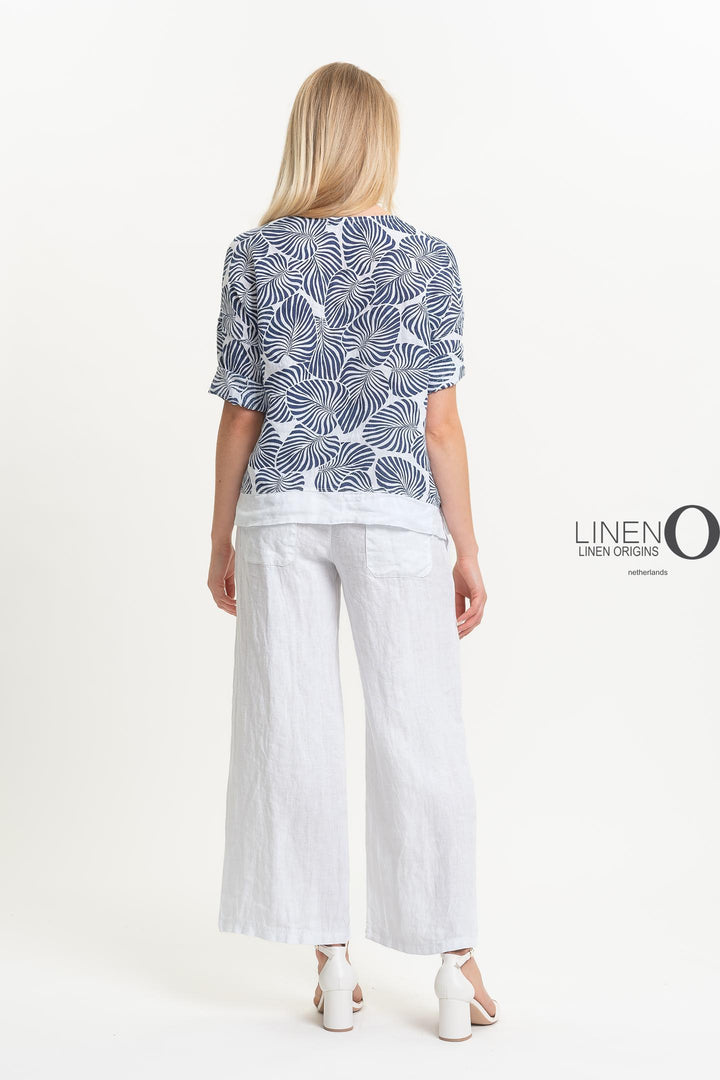 French Linen Top Print - Breathable Naturals | Glam & Fame Clothing
