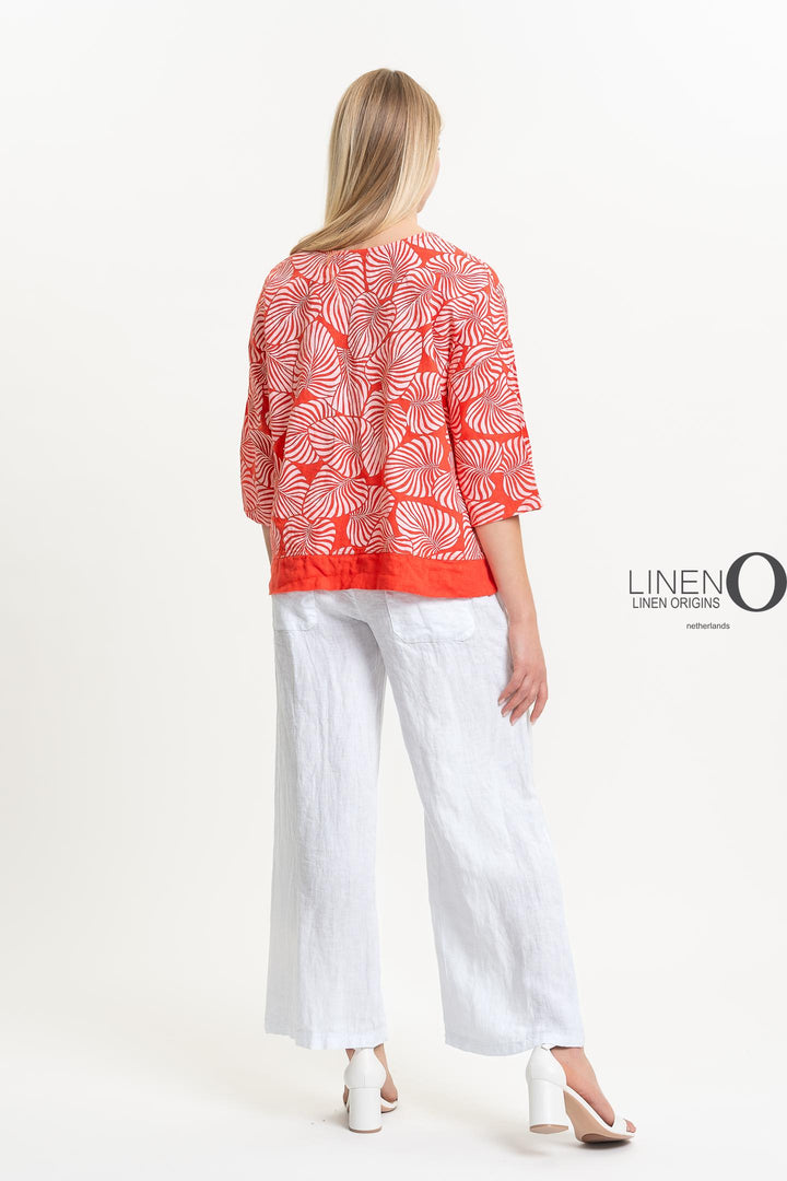 French Linen Top Print - Breathable Naturals | Glam & Fame Clothing