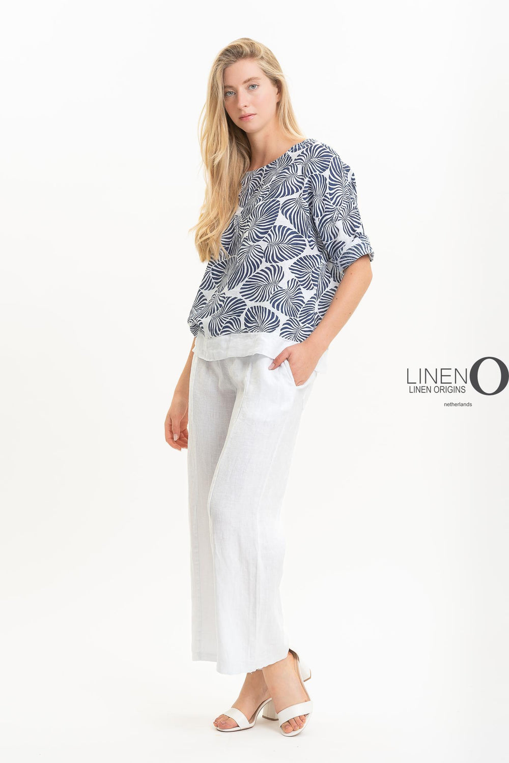 French Linen Top Print - Breathable Naturals | Glam & Fame Clothing