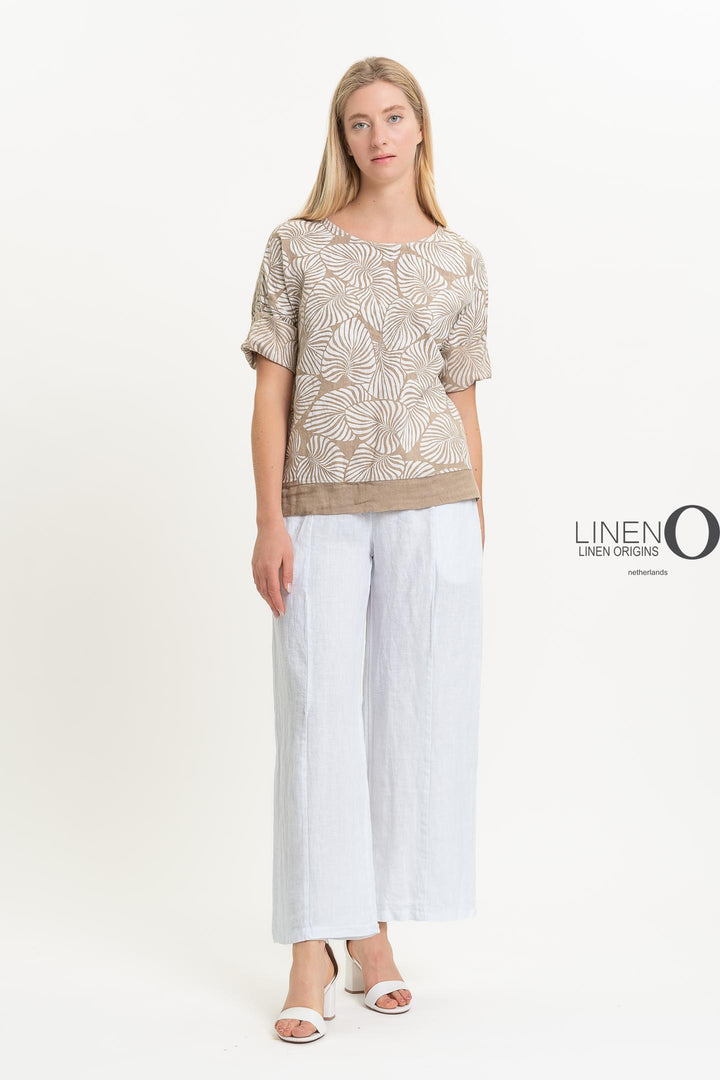 French Linen Top Print - Breathable Naturals | Glam & Fame Clothing