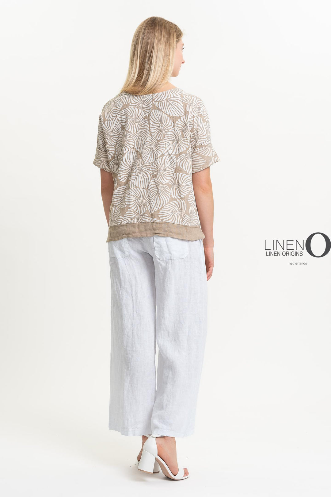 French Linen Top Print - Breathable Naturals | Glam & Fame Clothing