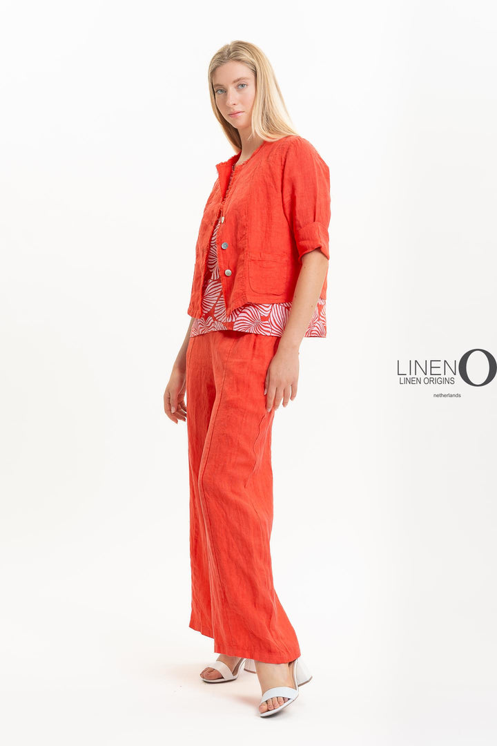 French Linen Jacket Heavy Linen - Breathable Naturals | Glam & Fame Clothing