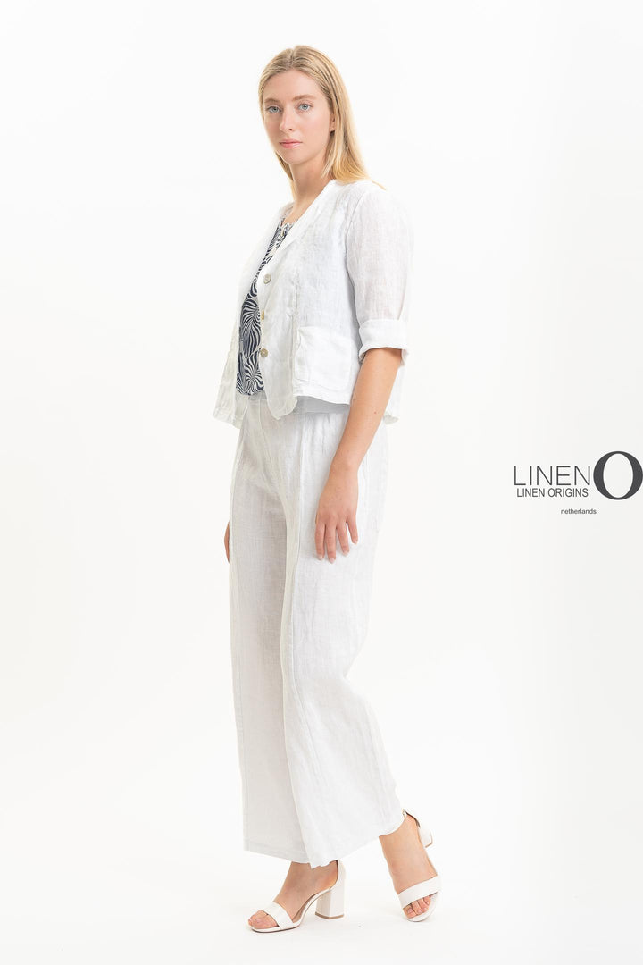 French Linen Jacket Heavy Linen - Breathable Naturals | Glam & Fame Clothing