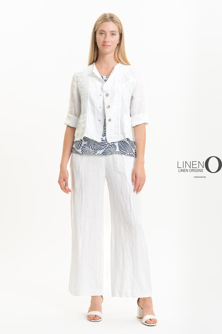 French Linen Jacket Heavy Linen - Breathable Naturals | Glam & Fame Clothing