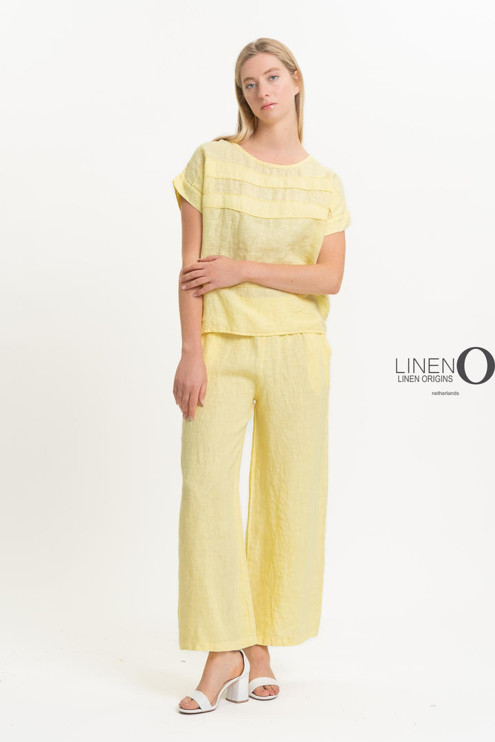 French Linen Top - Breathable Naturals | Glam & Fame Clothing