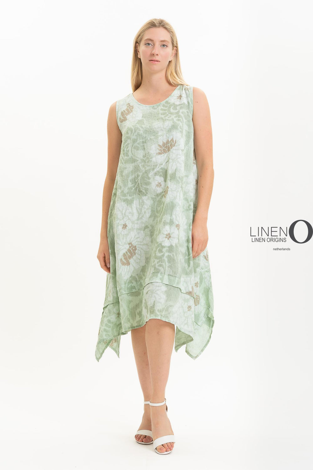 French Linen Dress A-Line Dress Print - Breathable Naturals | Glam & Fame Clothing