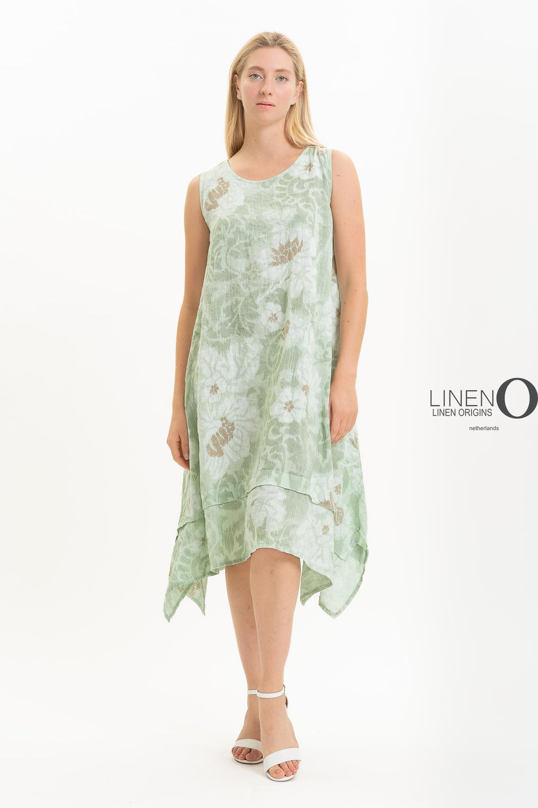 French Linen Dress A-Line Dress Print - Breathable Naturals | Glam & Fame Clothing