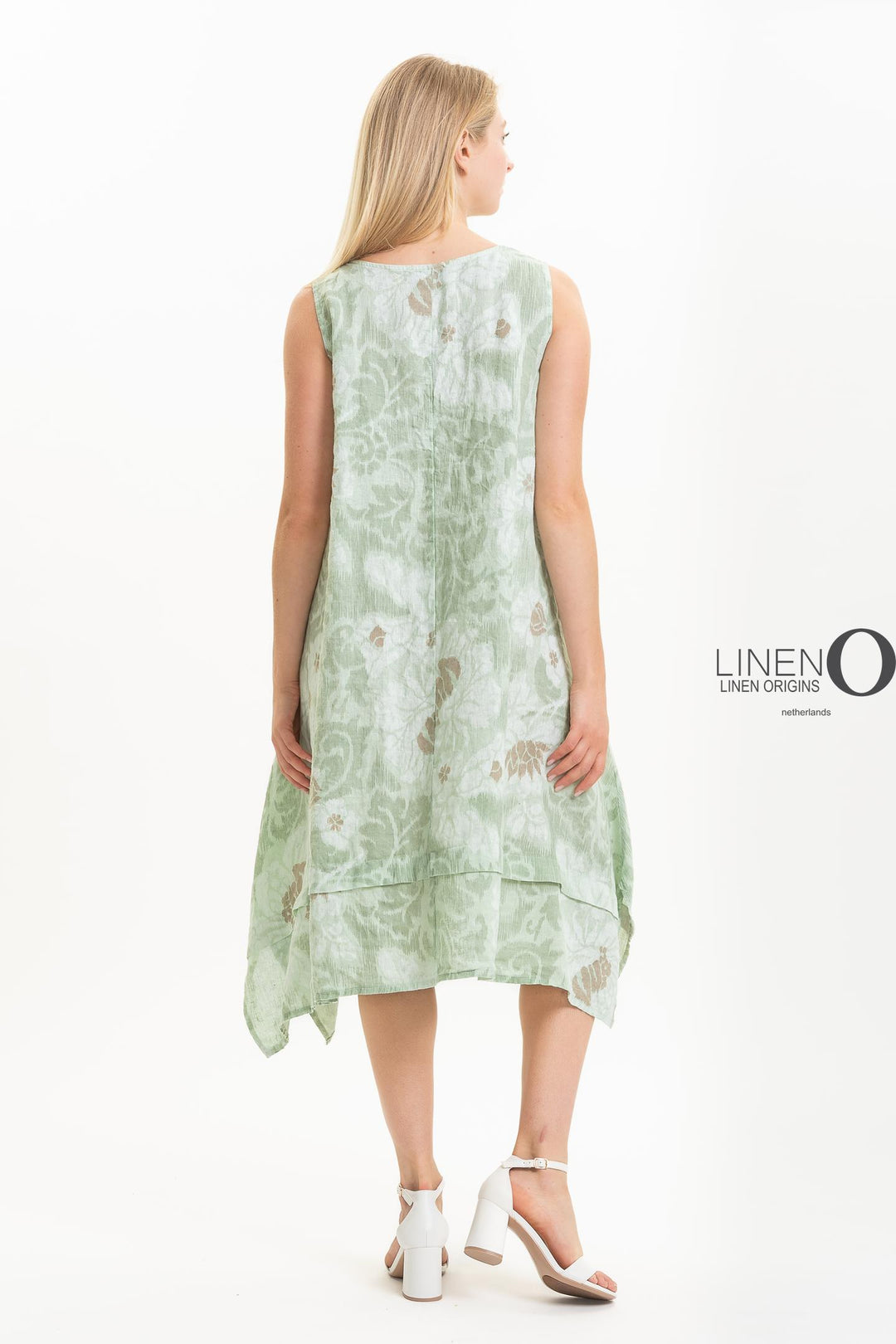 French Linen Dress A-Line Dress Print - Breathable Naturals | Glam & Fame Clothing