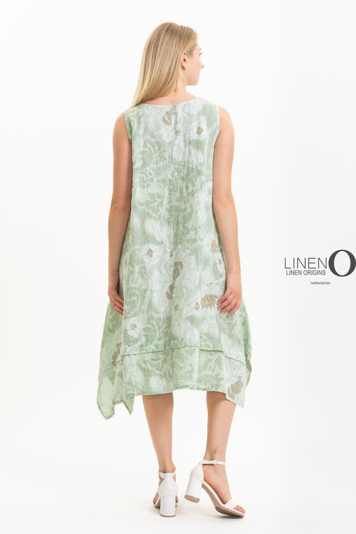 French Linen Dress A-Line Dress Print - Breathable Naturals | Glam & Fame Clothing