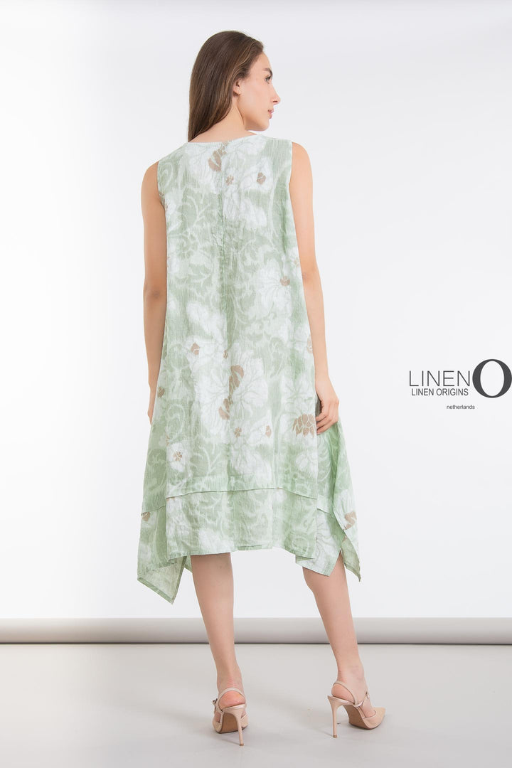 French Linen Dress A-Line Dress Print - Breathable Naturals | Glam & Fame Clothing