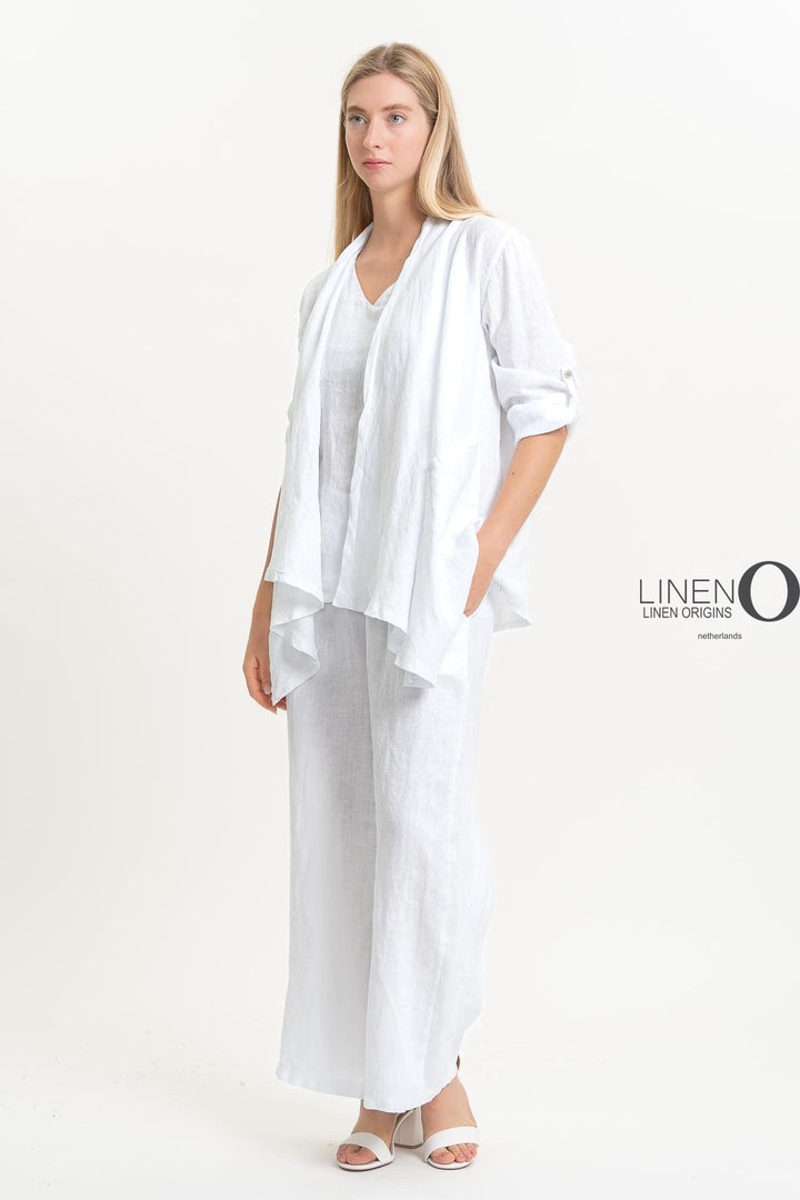 Premium French Linen Cardi with Pockets